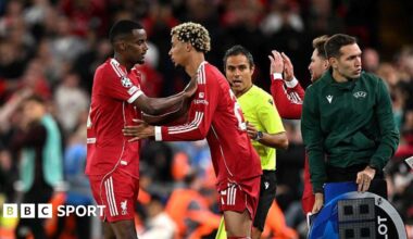 Hugo Ekitike comes on for Alexander Isak in Liverpool's Champions League win over Atletico Madrid