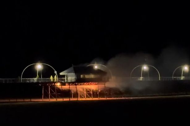 Southport Pier on fire, August 31 2025