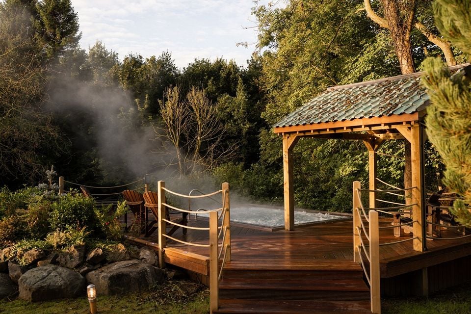 Part of the outdoor spa at Galgorm Resort & Spa