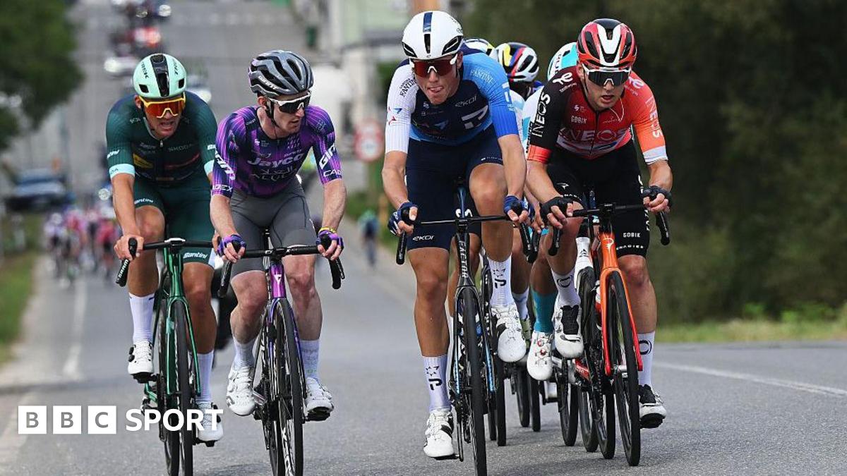 Israel-Premier Tech Marco Frigo in a breakaway during stage 15 of the Vuelta