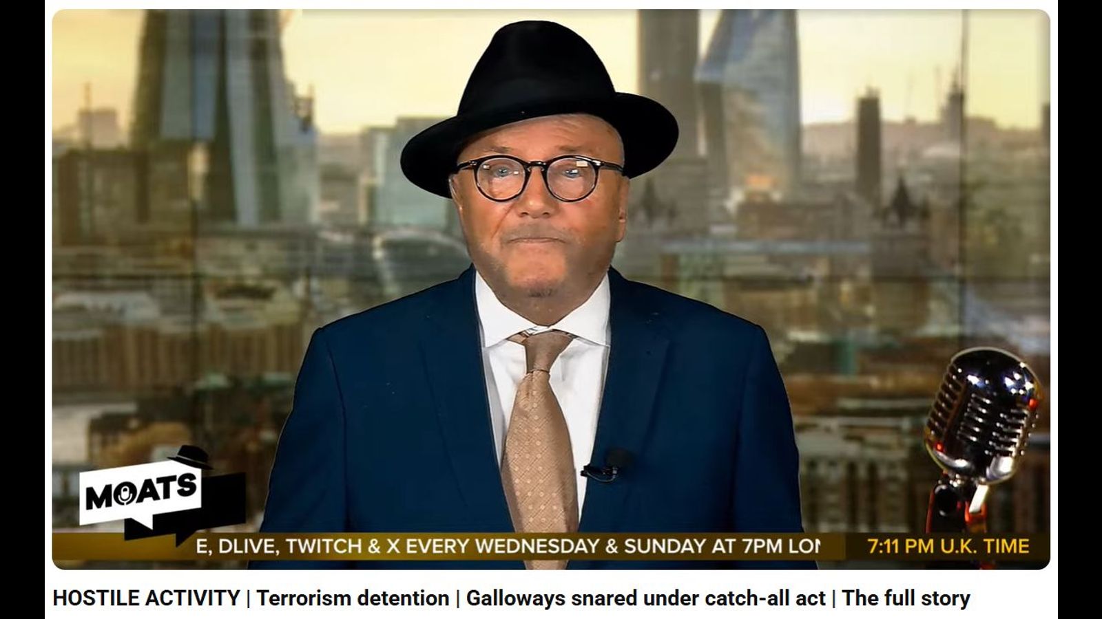 Workers Party of Britain leader George Galloway detained in London under counter-terror legislation