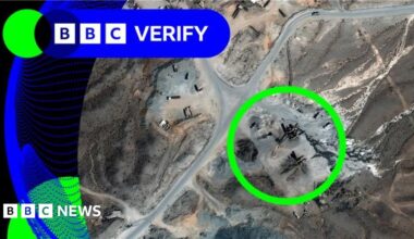 BBC Verify Live: Satellite images show construction work at Iran nuclear sites hit in strikes