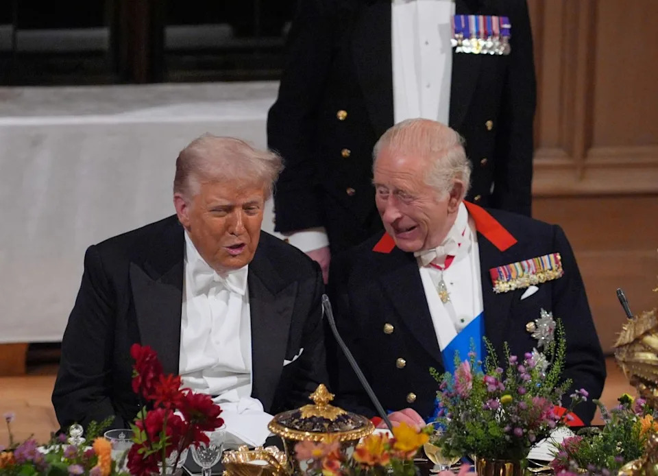 King Charles with a guest from the US 