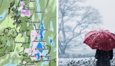 UK snow maps show big east-west divide as one side of Britain battered | Weather | News
