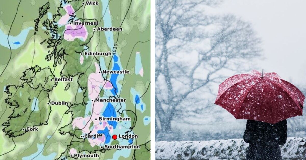 UK snow maps show big east-west divide as one side of Britain battered | Weather | News