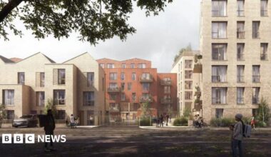 CGI image of the proposed apartments on the site of the former Reno nightclub on Princess Road, in Moss Side.