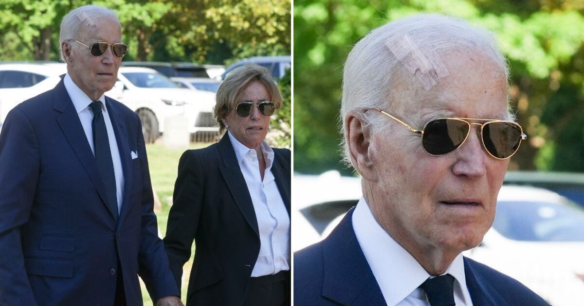 Joe Biden health fears as he's spotted with huge head wound | World | News