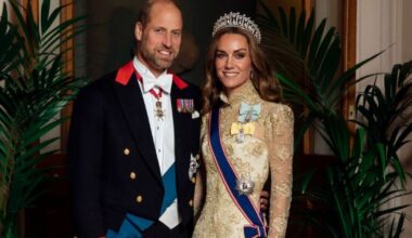 Princess Kate dazzles in gold as she joins the King and Trump | Royal | News