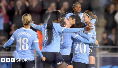 Manchester City 2-1 Brighton: Bunny Shaw and Yui Hasegawa score in comeback win