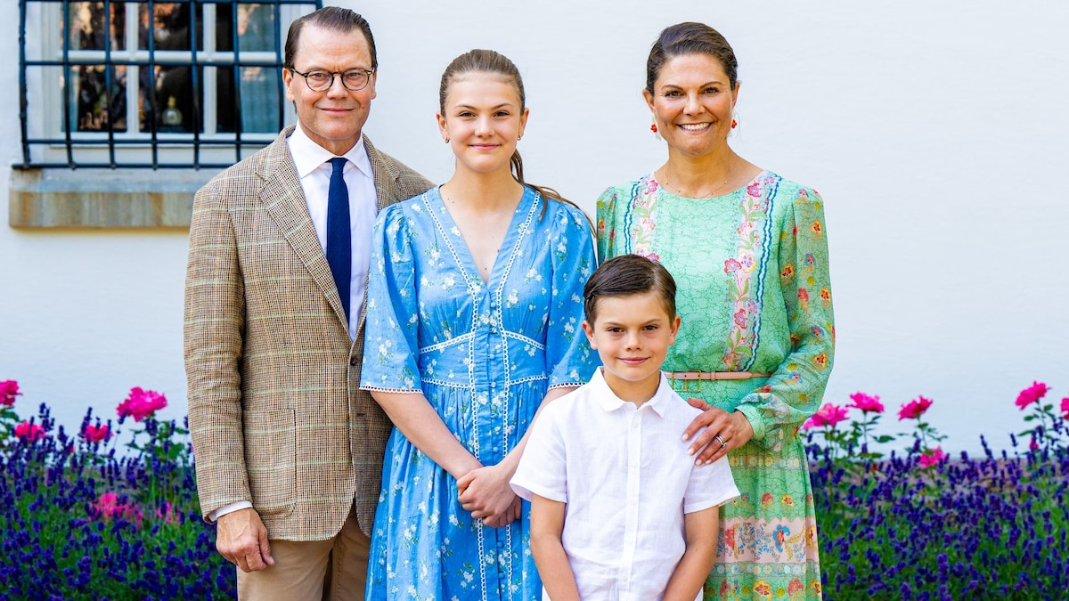 Princess Estelle and Prince Oscar of Sweden joined by family dog in summer photos