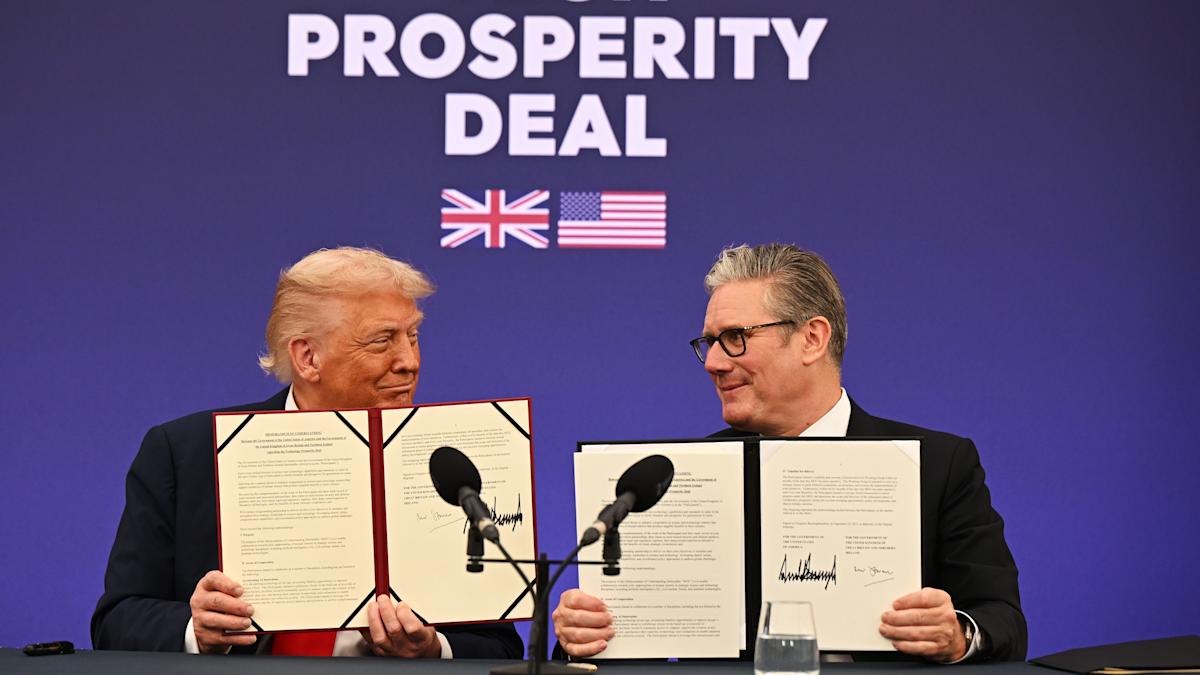 Trump and Starmer sign tech deal to mark ‘new era’ for UK-US relationship