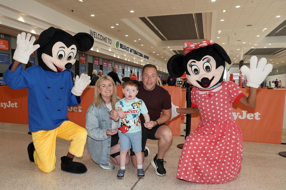 Melanie and Darren Pritchard and son Caiden (6) from Omagh