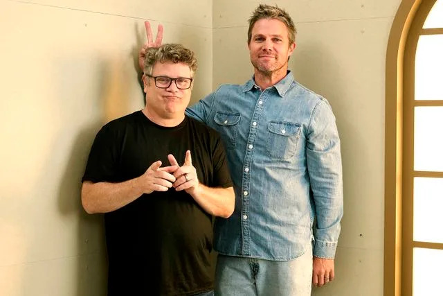 Gareth Cattermole/Getty  Sean Astin and Stephen Amell