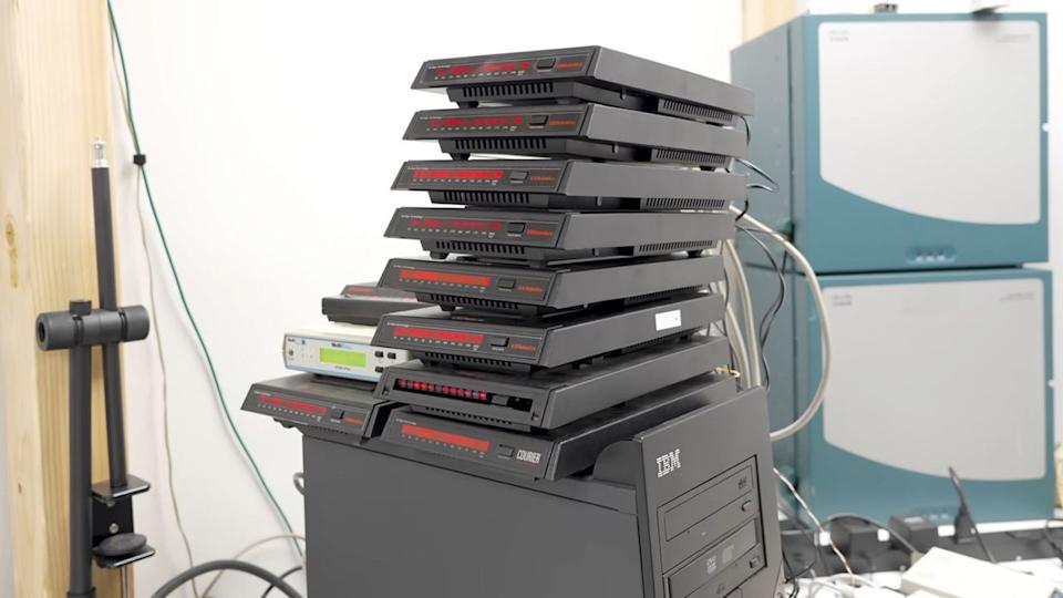  Broadband using 56K dial-up modems. 