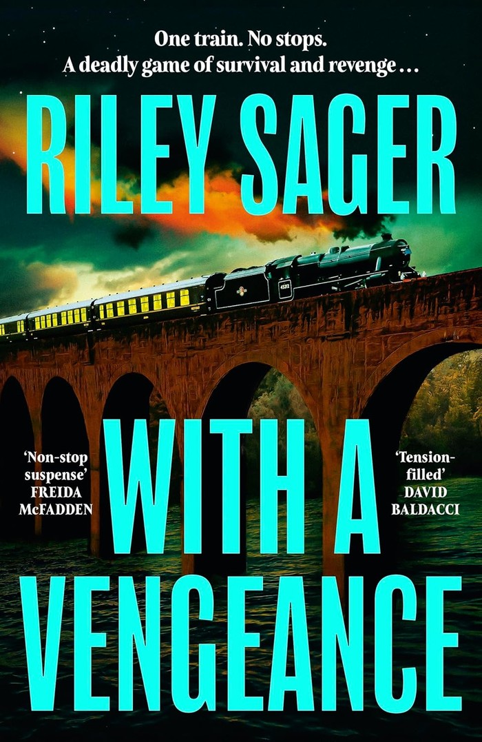 A cover for With a Vengeance featuring a train over a bridge