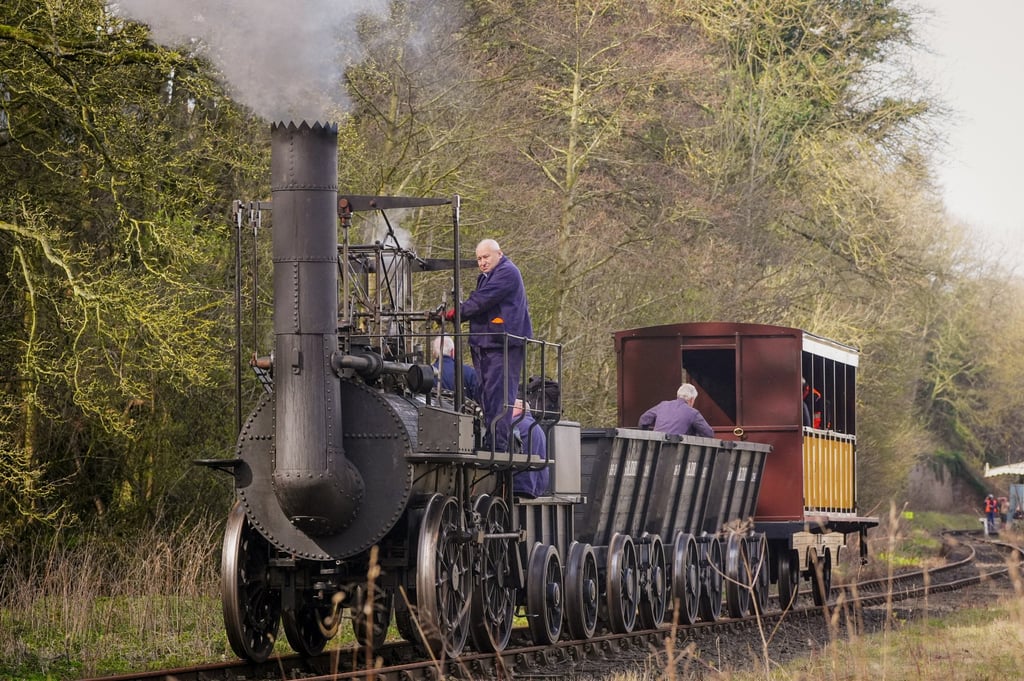 A Locomotion No 1 replica has been featuring in the Stockton and Darlington Railway’s 200th anniversary festivities. Photo: Getty Images