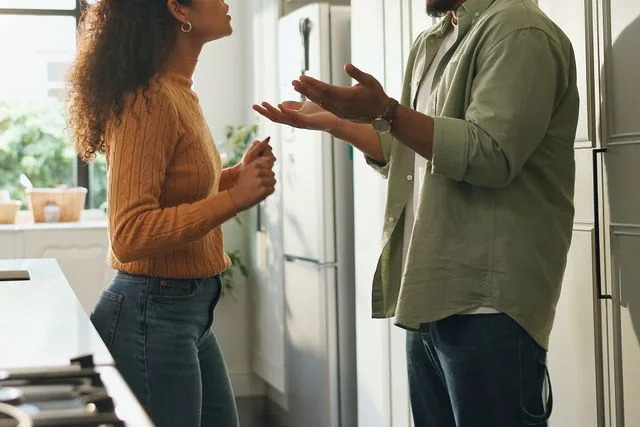 Getty Stock image of man and woman arguing.