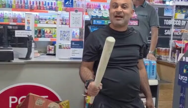 Edinburgh shopkeeper 'declares war on thieves' as he poses with baseball bat