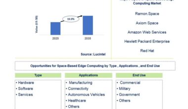 The study includes a forecast for the global space based edge computing by type, applications, end use, and region