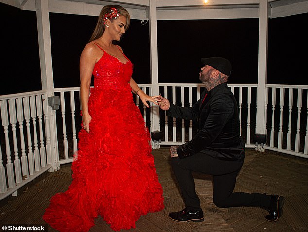 Danielle and Lee posed for romantic pictures at the event prior to the alleged attack