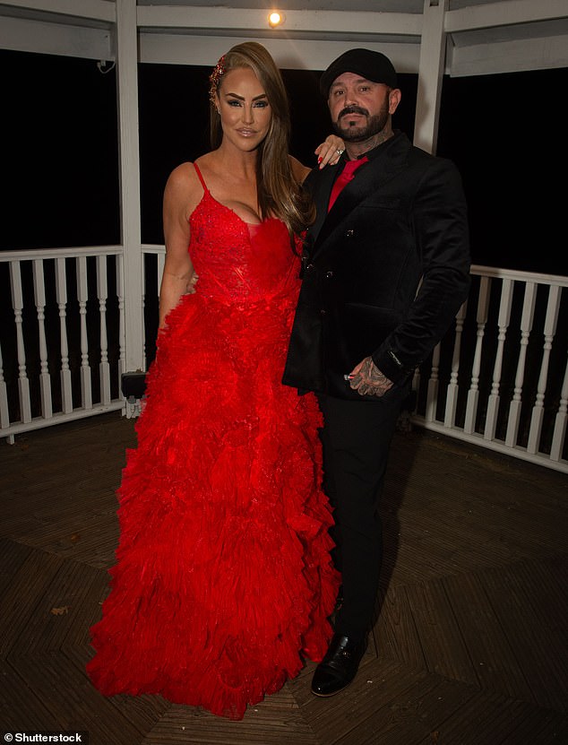 Danielle told Daily Mail the image of her facial injuries came from the night of the couple's engagement party in November 2024 (pictured)