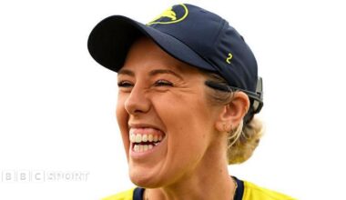 Georgia Adams smiling while playing for Hampshire