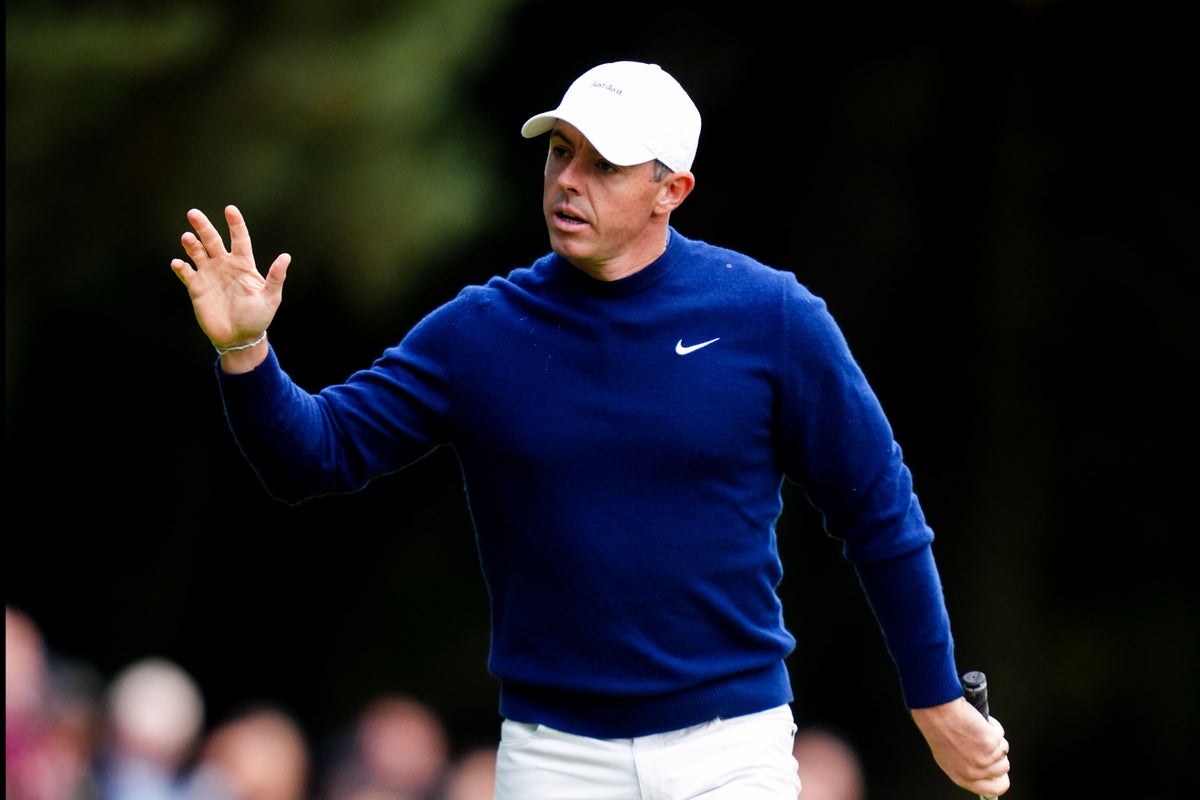 Rory McIlroy finds water on 18th to sit five shots off pace at PGA Championship