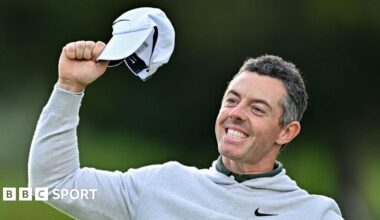 The fans at the K Club celebrate Rory McIlroy's eagle putt that forced a play-off at the Irish Open
