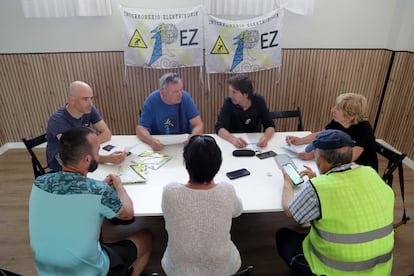 Meeting of members of the platform against the construction of the power plant in Gatika at the end of May.