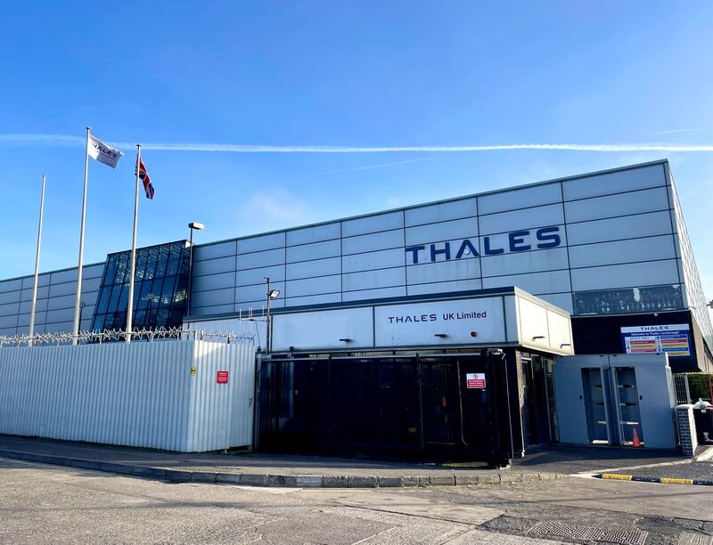 The Thales missile factory in east Belfast