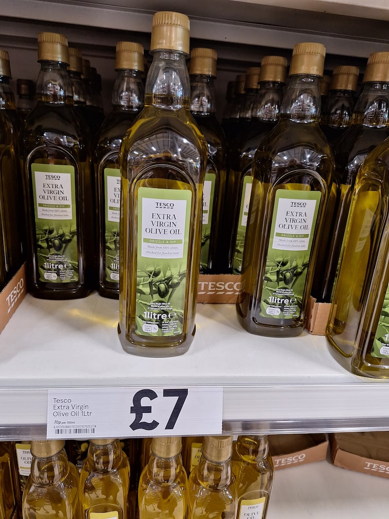 Olive oil priced at £7 in Tesco