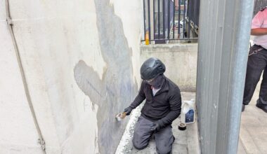 Banksy mural of UK judge hitting protester scrubbed from London court wall | Israel-Palestine conflict News