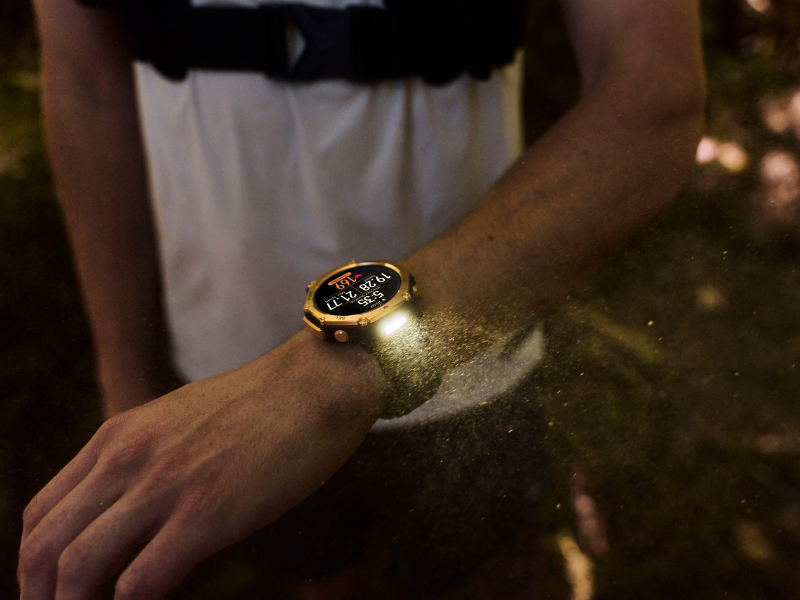 Amazfit T-Rex 3 Pro smartwatch with flashlight now available