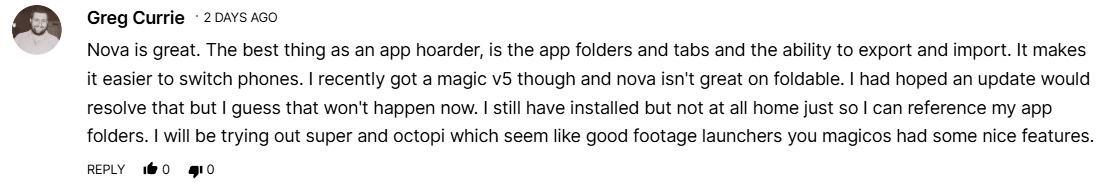 Android Authority reader comments on the death of Nova Launcher (10)