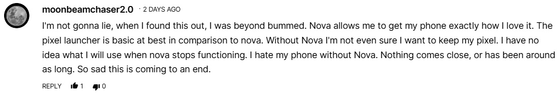 Android Authority reader comments on the death of Nova Launcher (7)