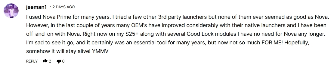 Android Authority reader comments on the death of Nova Launcher (9)