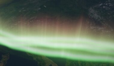 Aurora Bands Extending Across Earth’s Atmosphere