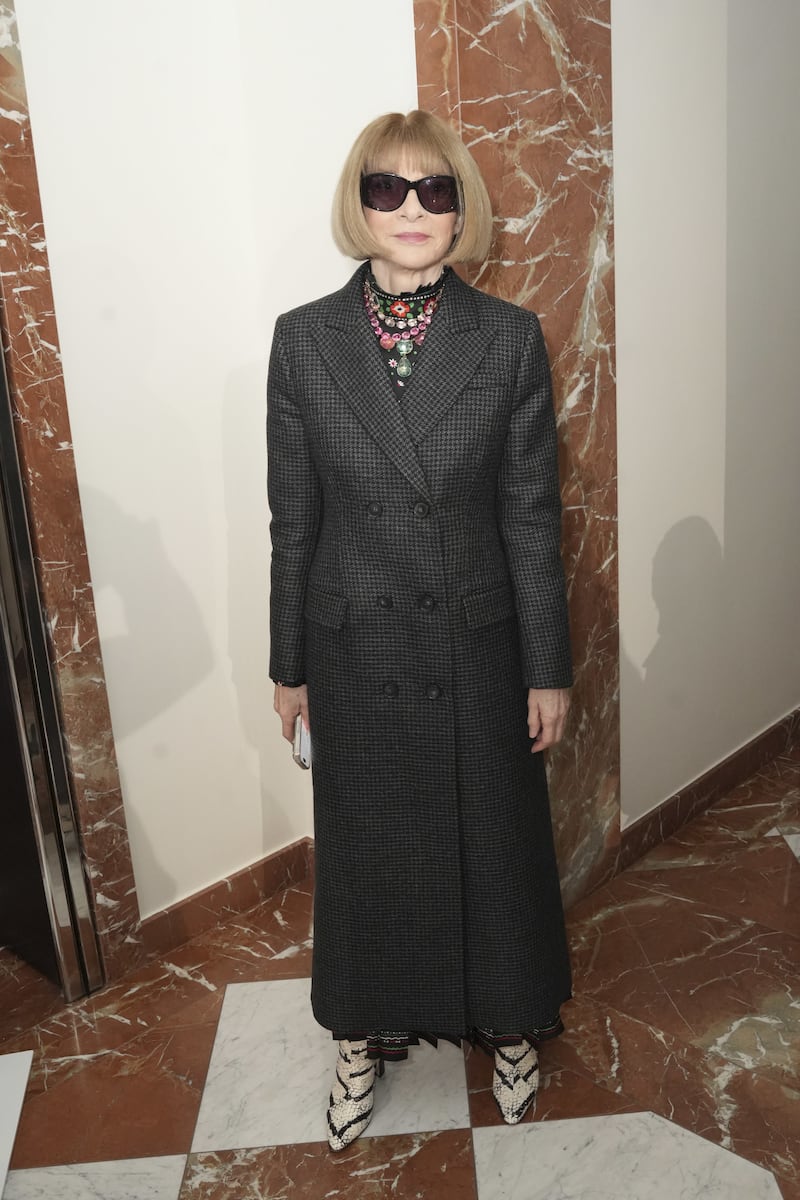 Anna Wintour sat fron row at the Emilia Wickstead show