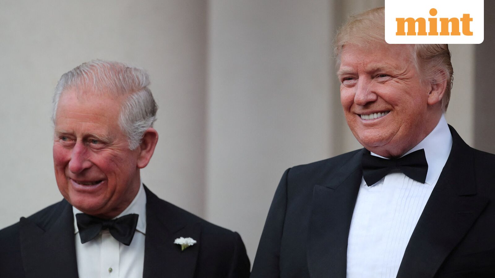 Britain's Prince Charles and U.S. President Donald Trump during their meeting at Winfield House in London in 2019. REUTERS/Alkis Konstantinidis/File Photo