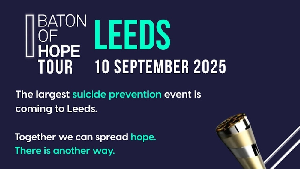 Baton of Hope arrives on World Suicide Prevention Day