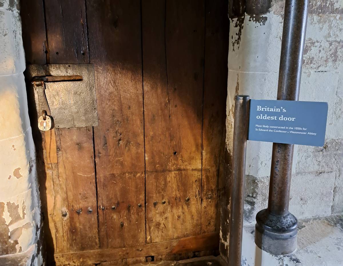The oldest door in Britain inside Westminster Abbey