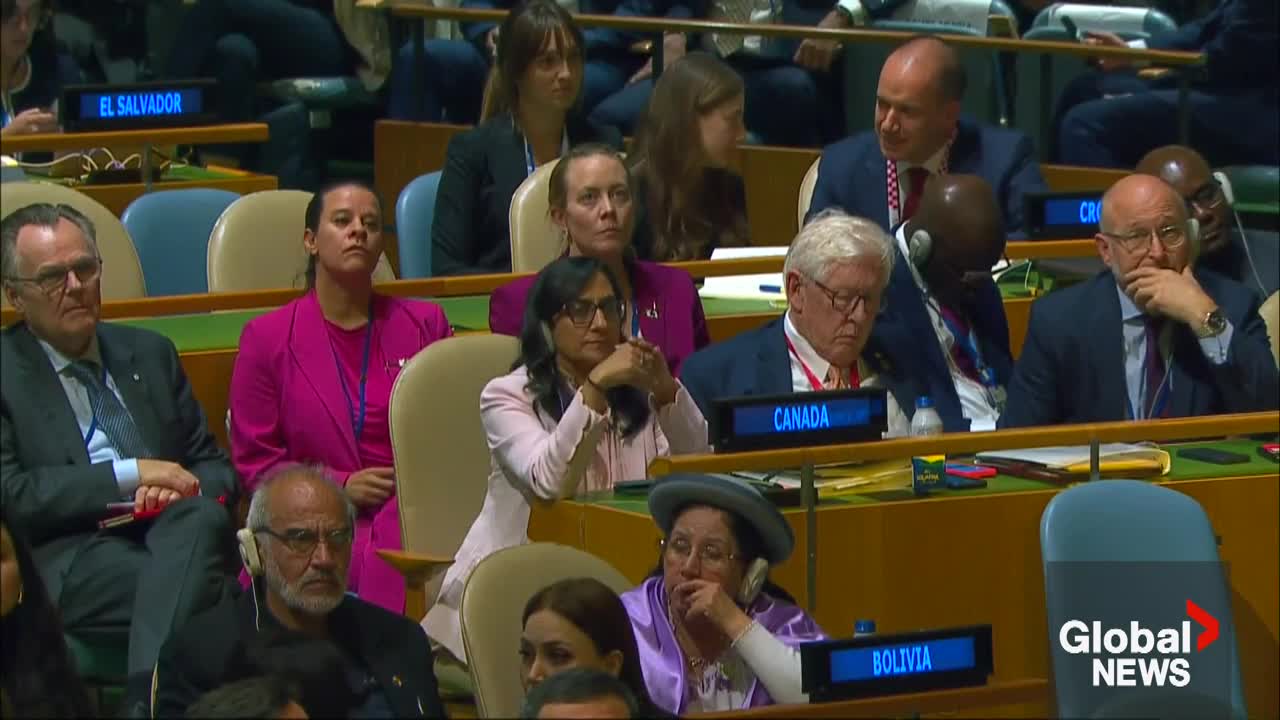 Click to play video: '‘Canada recognizes the State of Palestine,’ Carney declares at UN General Assembly'