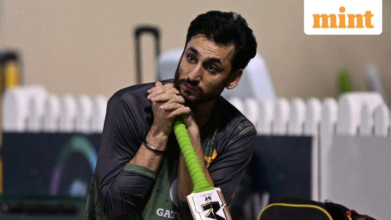 Pakistan's captain Salman Agha attends a practice session at the International Cricket Council (ICC) Academy in Dubai on September 27, 2025, ahead of their Asia Cup 2025 Twenty20 international final cricket match against the India. (Photo by Sajjad HUSSAIN / AFP)