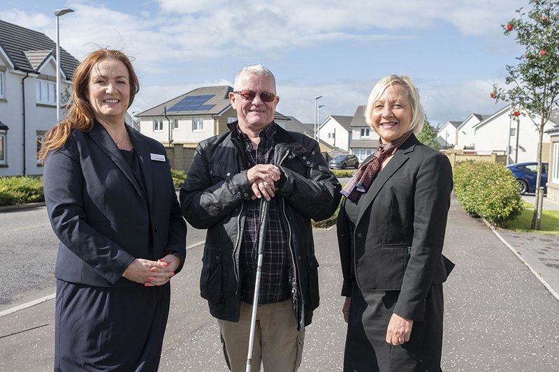 ERGC founder Russell Macmillan with representatives from Cala and Taylor Wimpey