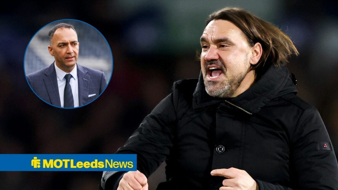 Daniel Farke celebrates with Paraag Marathe in circular inset