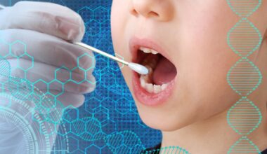 Doctor Takes Child Saliva Swab DNA Testing