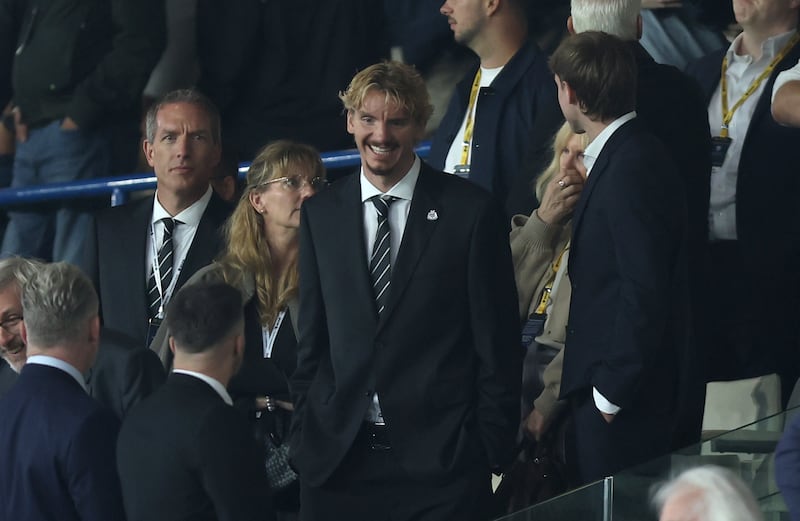 Newcastle’s new signing Nick Woltemade watched on from the stands at Elland Road