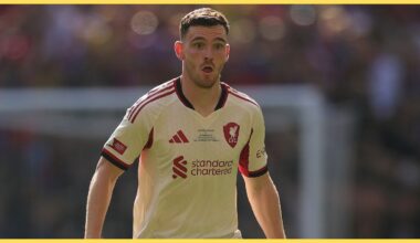 Andy Robertson plays at Wembley for Liverpool