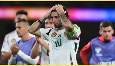 Dominik Szoboszlai of Hungary reacts following the FIFA World Cup 2026 qualifier match between Republic of Ireland and Hungary