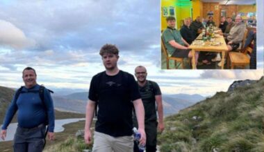Bury St Edmunds professional golfer Alfie Halil and veterans from the 1st Battalion Royal Anglian Regiment complete Three Peaks Challenge